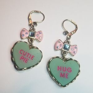 Betsey Johnson Candy Heart Earrings